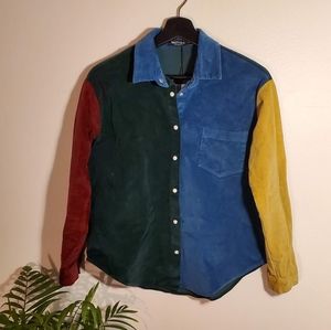 Nasty Gal Multi-color Corduroy Top